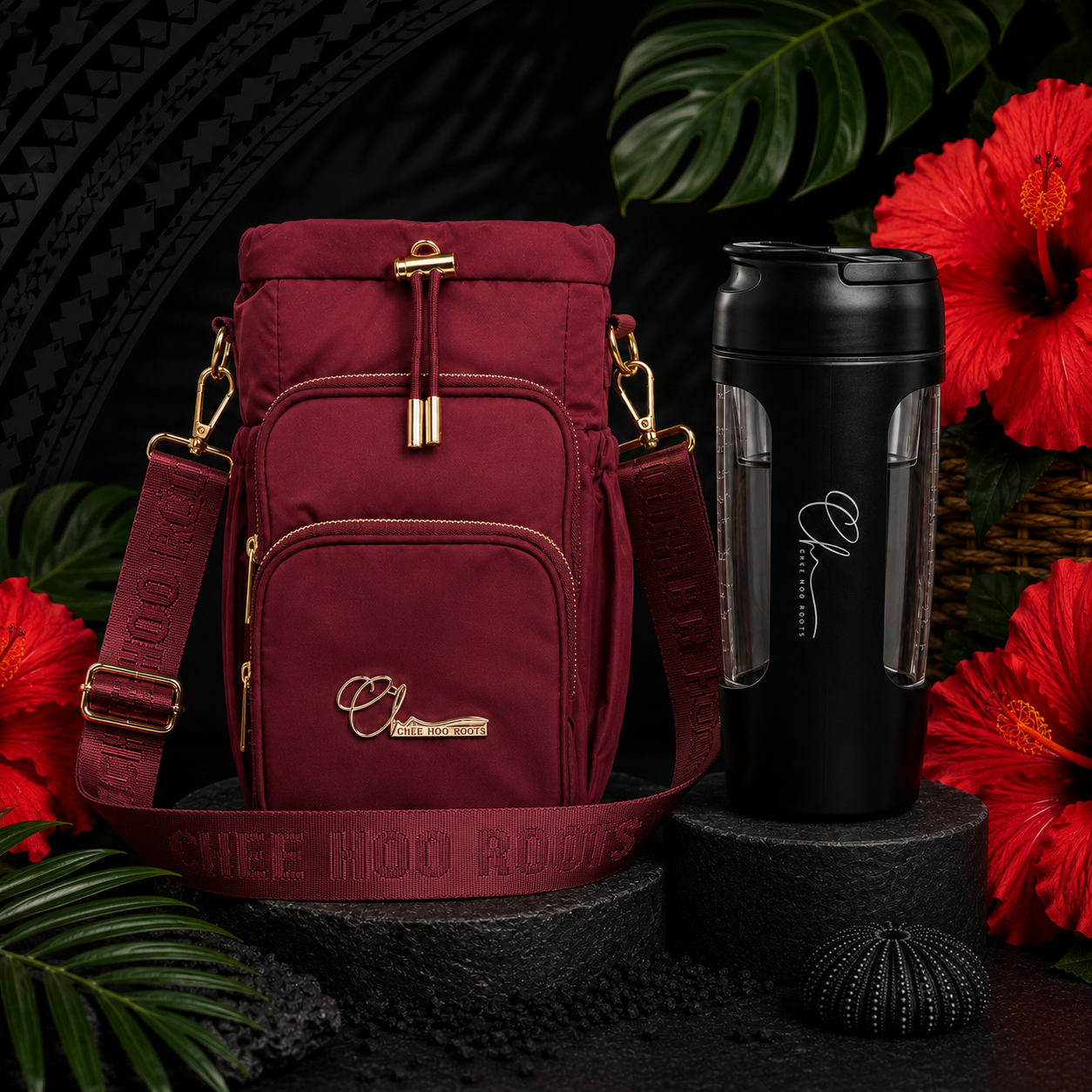 Deep Wine Bag & Black Mixer Bundle