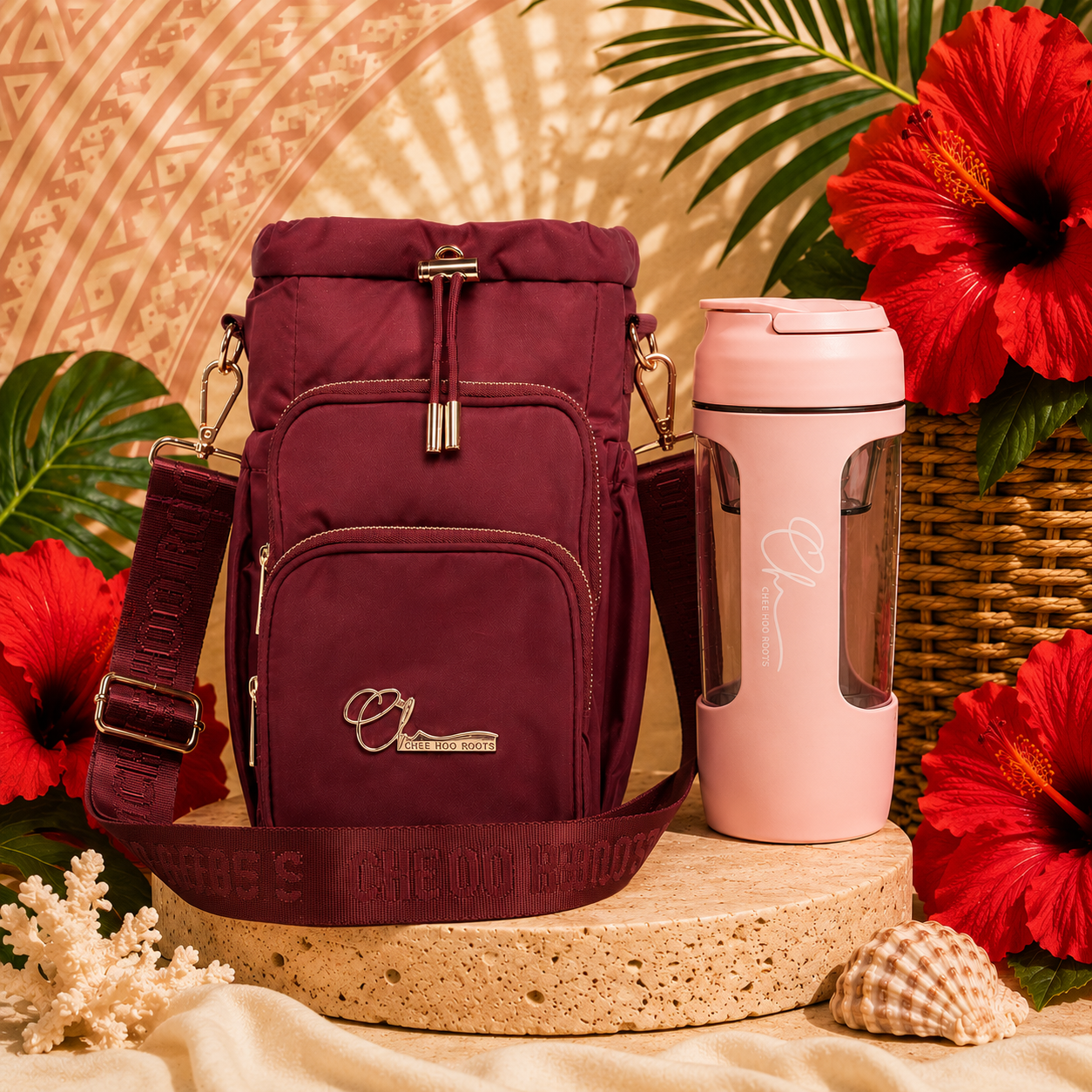 Deep Wine Bag and Pink Mixer Bundle