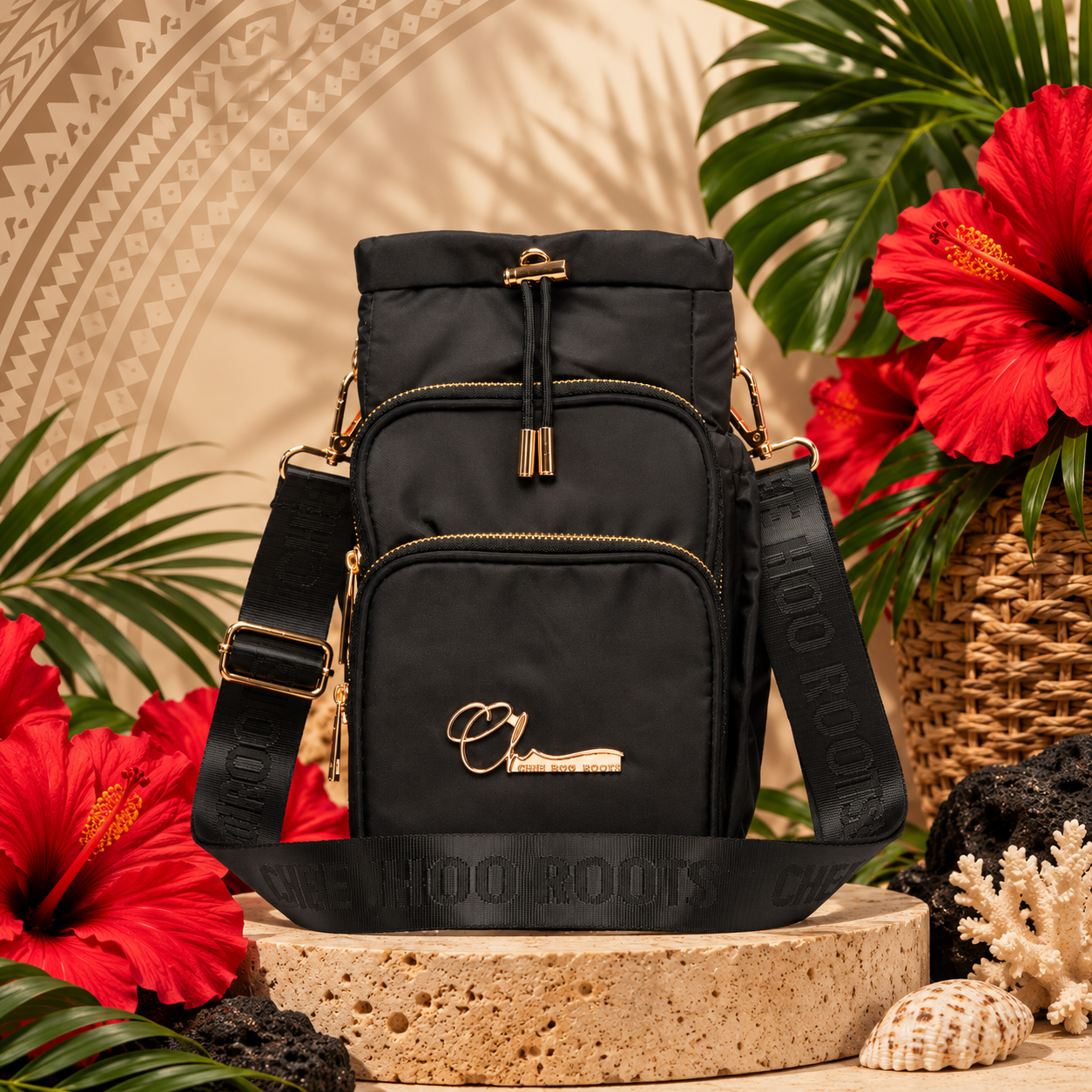 INSULATED 'BIG BACK' BOTTLE BAG - BLACK