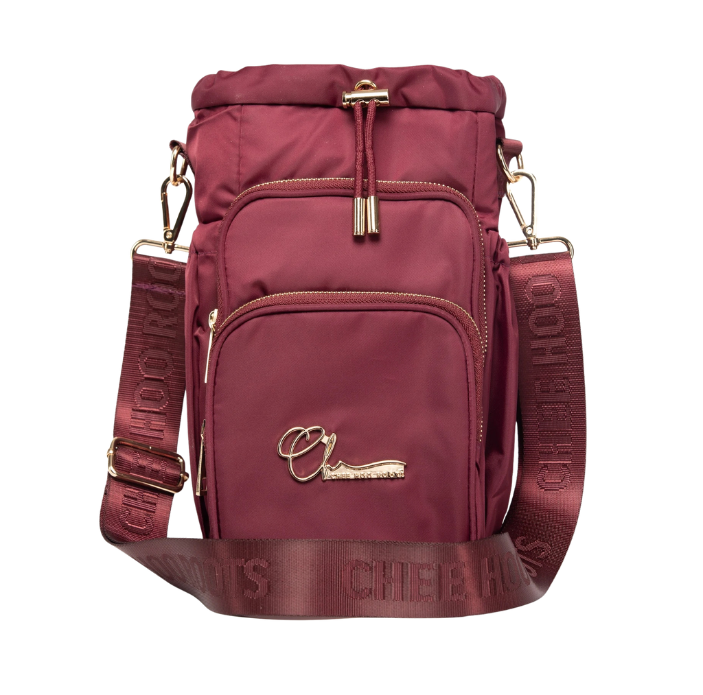 INSULATED 'BIG BACK' BOTTLE BAG - DEEP WINE