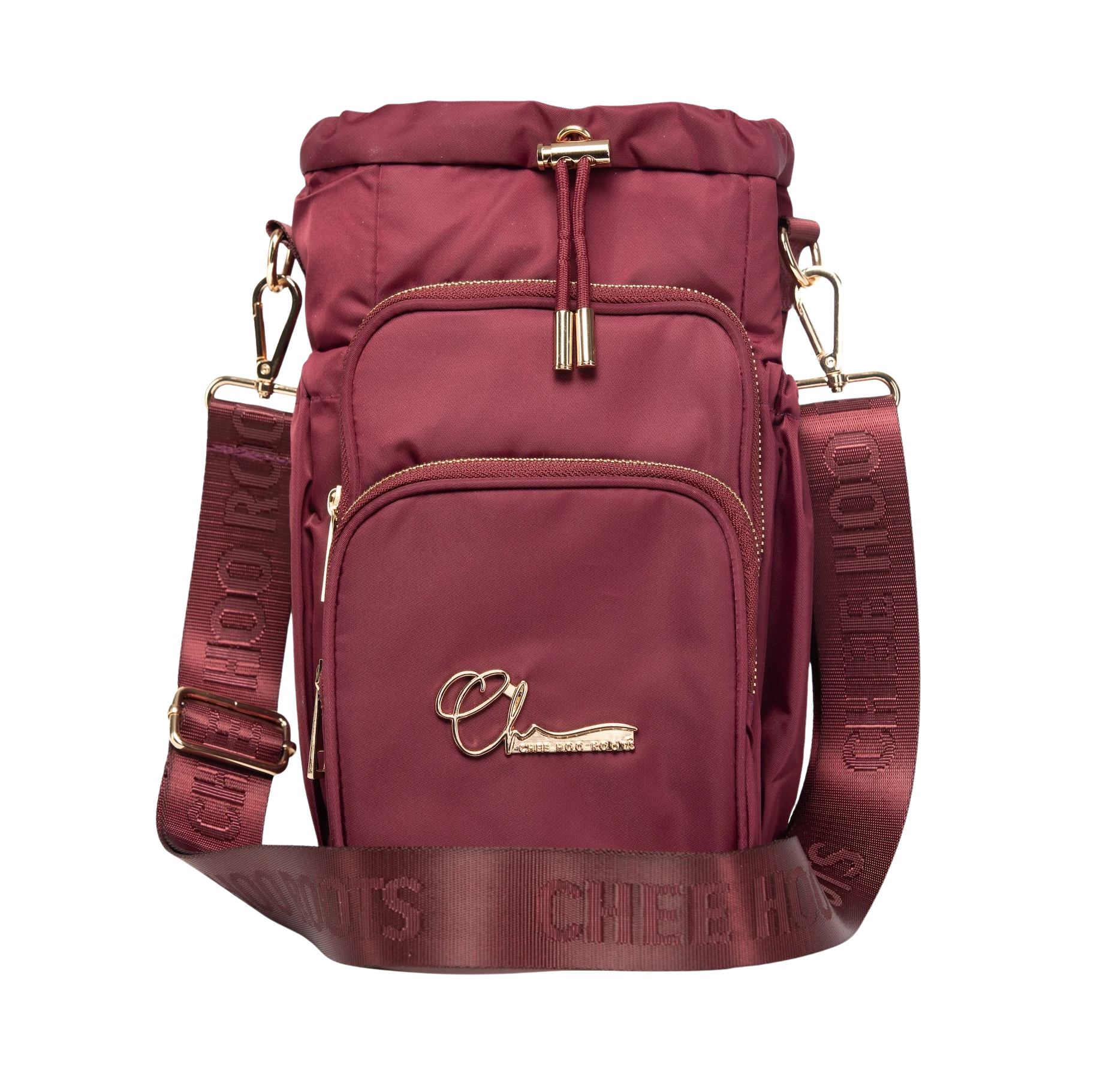 INSULATED 'BIG BACK' BOTTLE BAG - DEEP WINE