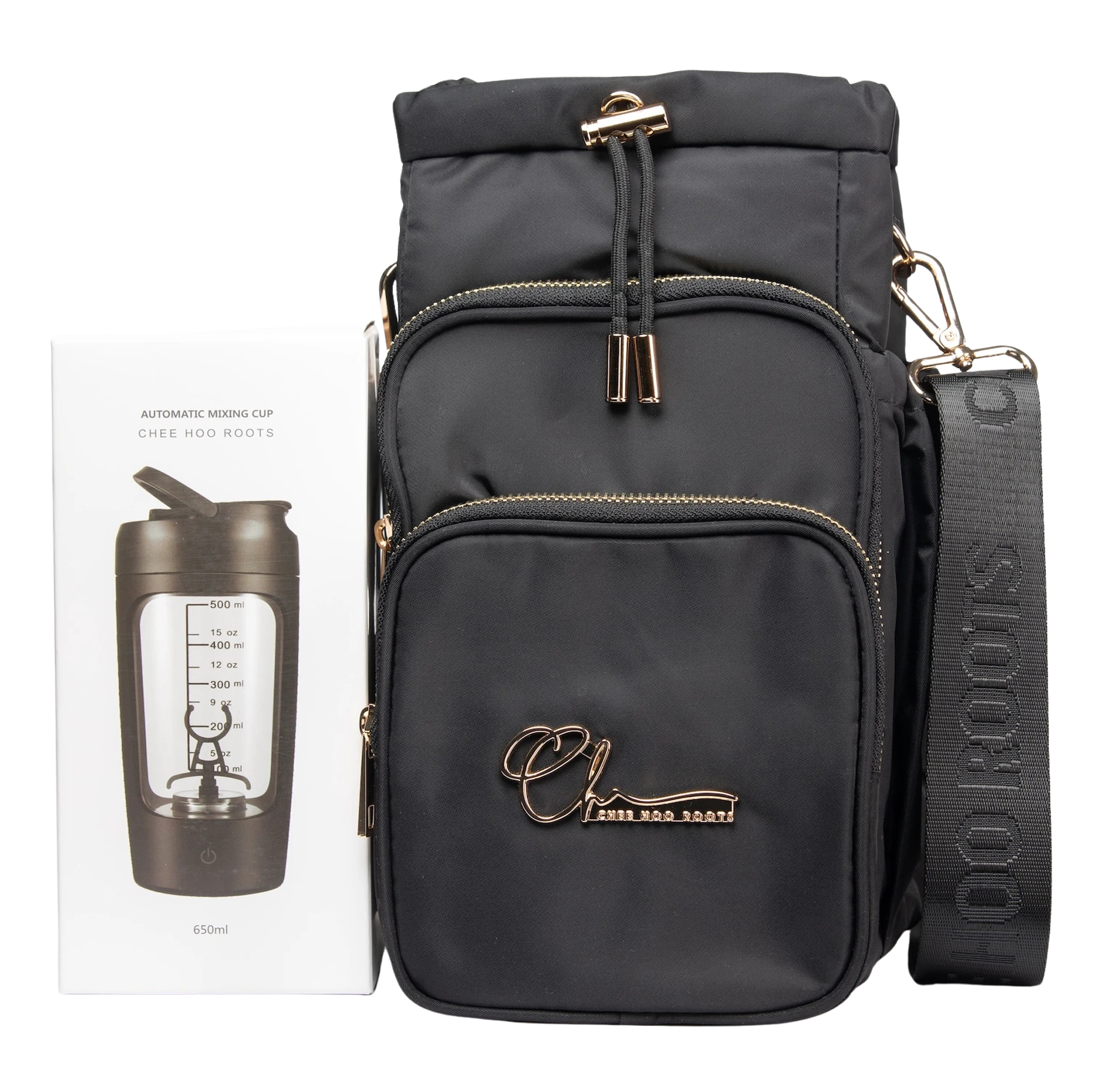 INSULATED 'BIG BACK' BOTTLE BAG - BLACK