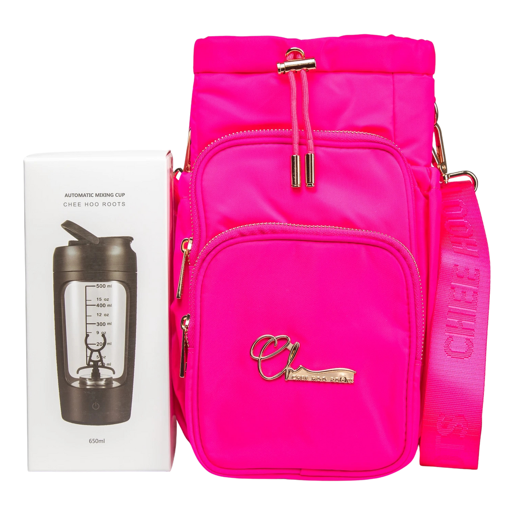 INSULATED 'BIG BACK' BOTTLE BAG - HOT PINK
