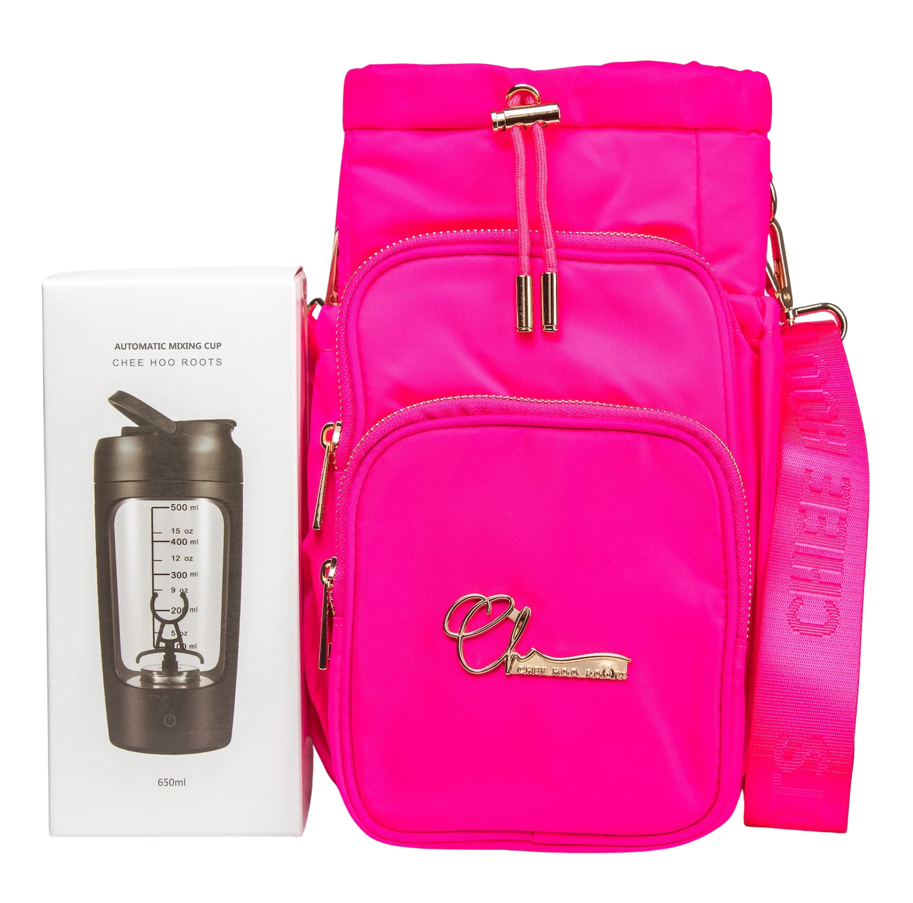 INSULATED 'BIG BACK' BOTTLE BAG - HOT PINK