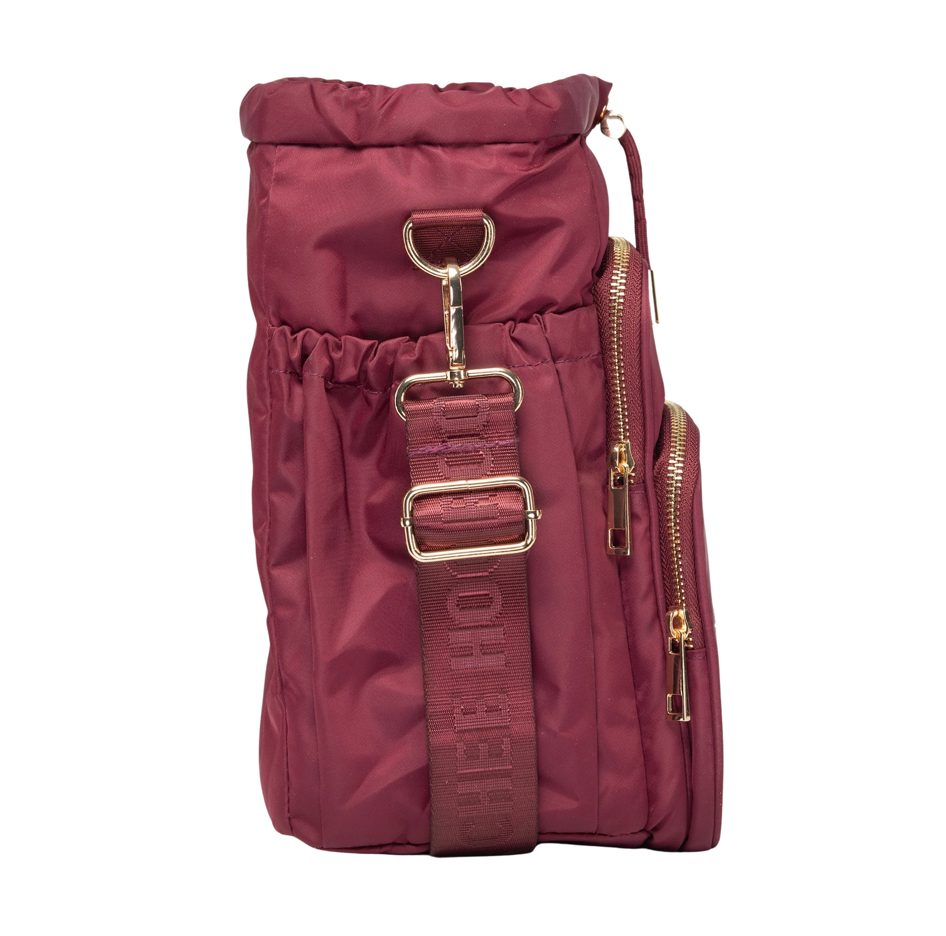 INSULATED 'BIG BACK' BOTTLE BAG - DEEP WINE