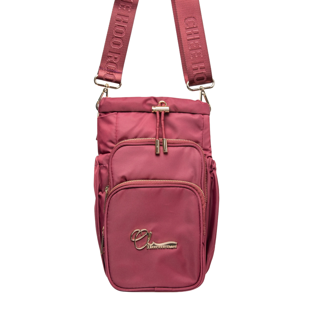 INSULATED 'BIG BACK' BOTTLE BAG - DEEP WINE
